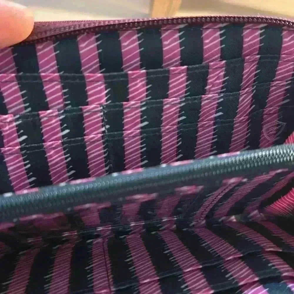 Vera Bradley Burgundy Nylon 3 Pocket Wallet